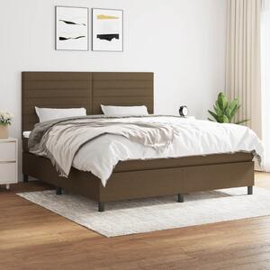 VidaXL Κρεβάτι Boxspring με Στρώμα Σκούρο Καφέ 160x200 εκ Υφασμάτινο