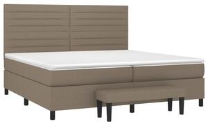 VidaXL Κρεβάτι Boxspring με Στρώμα Taupe 200x200 εκ. Υφασμάτινο