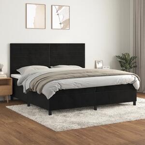 VidaXL Κρεβάτι Boxspring με Στρώμα Μαύρο 200x200 εκ. Βελούδινο