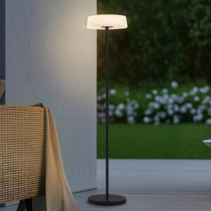 Lindby LED ηλιακό φωτιστικό δαπέδου Samine, μαύρο, μεταλλικό, με, ρυθμιζόμενος, Μαύρο, Μέταλλο, σύγχρονο, Ηλιακά φώτα