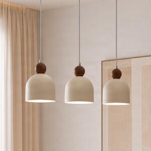 Milagro Lighting Κρεμαστό φωτιστικό Timon, γκρι-μπεζ, μήκος 60 εκ., μέταλλο, 3 λάμπες, ρυθμιζόμενος, Μπεζ, Σαλόνι / τραπεζαρία, Μέταλλο, σύγχρονο