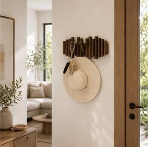 Κρεμάστρα τοίχου Picket Umbra 5 θέσεων με διαστάσεις 38.3x5.1x16.5cm - Καρυδί