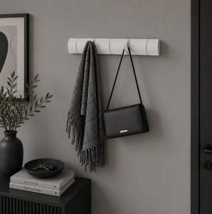 Κρεμάστρα τοίχου Flip Umbra 5 θέσεων με διαστάσεις 51x6.35x3.18cm - Λευκό