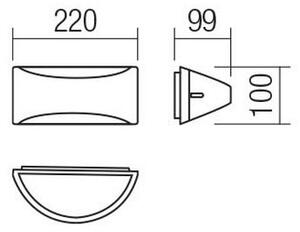 Redo 90192 - Επιτοίχιο φωτιστικό εξωτερικού χώρου LED SCUDO LED/10W/230V 3000K IP54 καφέ