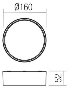 Redo 90496 - Φωτιστικό οροφής εξωτερικού χώρου LED URANIA LED/10W/230V 3000K IP65 καφέ