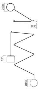 Redo 01-1822 - Κρεμαστό φωτιστικό οροφής DODO 1xE27/15W/230V μαύρο