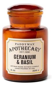 Κερί Σόγιας Αρωματικό Apothecary Geranium And Basil 226gr Paddywax