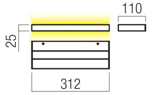 Redo 01-3552 - Φωτιστικό τοίχου LED SEED LED/15W/230V λευκό