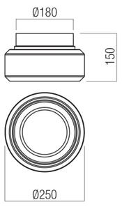 Redo 01-3588 - Φωτιστικό οροφής LED SOLERA LED/18W/230V CRI 93 3000/4000K 25 cm