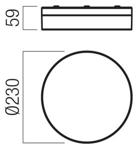 Redo 01-3735 - Φωτιστικό οροφής LED FRISBI LED/12W/230V 3000/4000K IP44 μαύρο