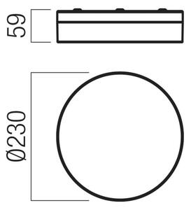 Redo 01-3731 - Φωτιστικό οροφής LED FRISBI LED/12W/230V 3000/4000K IP44 λευκό