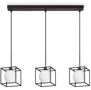 Φωτιστικό Οροφής - Ράγα Lingotto Single 327846 75x12x37/112cm 3xG9 28W Black Ideal Lux