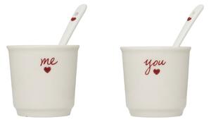 Φλυτζάνια Espresso 100ml + Κουτάλια (Σετ 2τμχ) S-D Valentine 212103