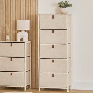 Συρταριέρα 5 Θέσεων (45x30x114) F-V Tissa Beige 193571BA