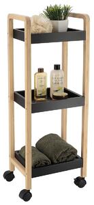 Τρόλεϊ/Ραφιέρα 3 Θέσεων (28.5X21x79) T-D Bamboo Black 98233237