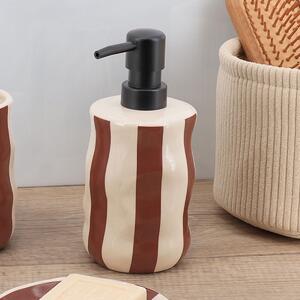 Dispenser Μπάνιου 350ml (Φ8.1x18.5) T-D Stripped Mocca