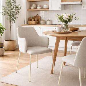 Καρέκλα Τραπεζαρίας (57.5x53x84) Spitishop Dahlia Beige