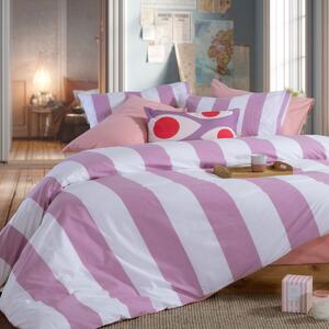 Σεντόνια Μονά (Σετ) Nef-Nef Homeware Casual Vertia Mauve Λιλά,Λευκό ΧΩΡΙΣ ΛΑΣΤΙΧΟ 170x270