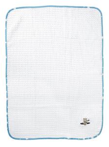 Κουβέρτα Πικέ Αγκαλιάς (80x110) Dimcol Aviator 184 White-Sky Blue
