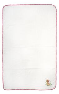 Κουβέρτα Πικέ Αγκαλιάς (80x110) Dimcol Giraffe 172 White-Pink
