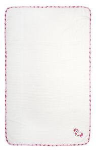 Κουβέρτα Πικέ Αγκαλιάς (80x110) Dimcol Unicorn 188 White-Pink