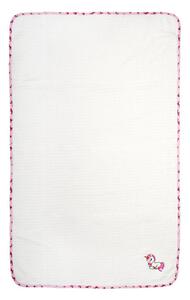 Κουβέρτα Πικέ Κούνιας (100x160) Dimcol Unicorn 188 White-Pink