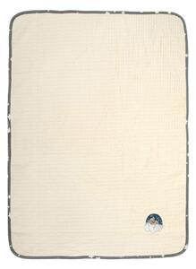 Κουβέρτα Πικέ Κούνιας (100x160) Dimcol Cloudy Bear 177 Ecru-Grey