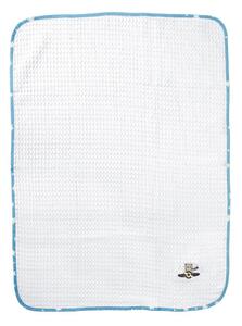 Κουβέρτα Πικέ Κούνιας (100x160) Dimcol Aviator 184 White-Sky Blue