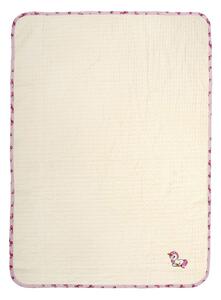 Κουβέρτα Πικέ Κούνιας (100x160) Dimcol Unicorn 189 Ecru-Pink