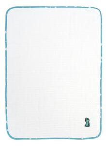 Κουβέρτα Πικέ Κούνιας (100x160) Dimcol Dinosaur 180 White-Sky Blue