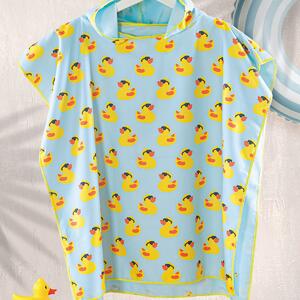 Παιδικό Πόντσο Microfiber (60x60) Rythmos Duck Aqua