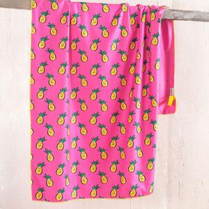 Πετσέτα Θαλάσσης Microfiber 2 Όψεων (90x160) Rythmos Tika Fuchsia