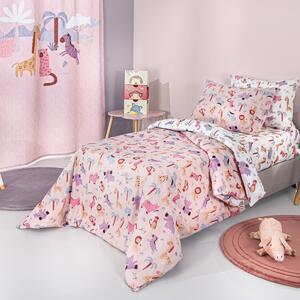 Σεντόνια Μονά (Σετ) Guy Laroche Jungle Pink Ροζ ΜΕ ΛΑΣΤΙΧΟ 100x200+28