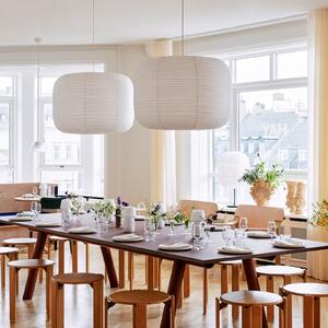HAY Αμπαζούρ Paper Shade Donut, Ø 80 cm – χωρίς σετ καλωδίων, Λευκό, Σαλόνι / τραπεζαρία, Χαρτί / χαρτόνι, Σκανδιναβικό