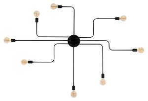 Φωτιστικό οροφής Elefant 525NOR1319, 8 λαμπτήρες, Μέταλλο, 15 cm, Μαύρο