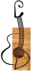 Διακοσμητικό Τοίχου Gitar 279ENZ1756 39x13cm Walnut-Black Wallity