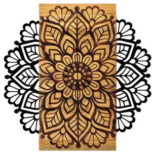 Διακοσμητικό Τοίχου Mandala 899SKL2165 58x58x3cm Walnut-Black Wallity