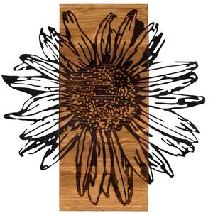 Διακοσμητικό Τοίχου Daisy 279ENZ1808 56x58cm Walnut-Black Wallity