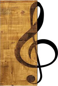 Διακοσμητικό Τοίχου Treble Clef 899SKL1341 39x58cm Walnut-Black Wallity