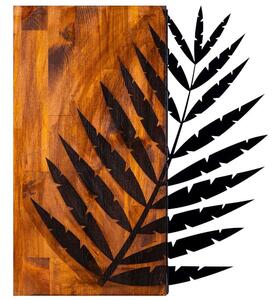 Διακοσμητικό Τοίχου Leaf 899SKL1239 50x58cm Walnut-Black Wallity