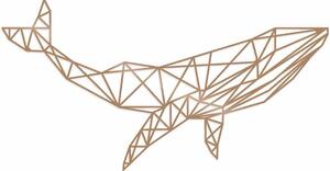 Διακοσμητικό Τοίχου Whale 891TNL1442 56x31cm Copper Wallity