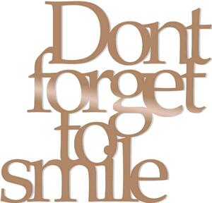 Διακοσμητικό Τοίχου Dont Forget To Smile 891TNL1190 70x67cm Copper Wallity