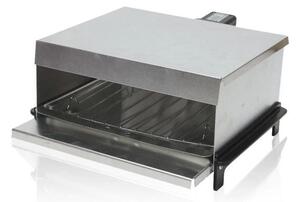 Party Grill Ηλεκτρική Ψησταριά Rubino PG-06I, 800W, Αφαιρούμενη λαβή, σχάρα και αφαιρούμενο κάλυμμα, Ασημί