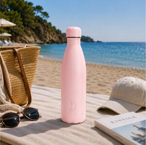 Μπουκάλι Θερμός Original Chilly's με χωρητικότητα 500ml και διατήρηση θερμοκρασίας 12h ζεστό / 24h κρύο - All Peach