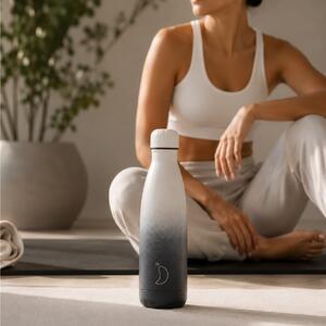 Μπουκάλι Θερμός Original Gradient Chilly's με χωρητικότητα 500ml και διατήρηση θερμοκρασίας 12h ζεστό / 24h κρύο - Black Pebble