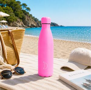 Μπουκάλι Θερμός Original Chilly's με χωρητικότητα 500ml και διατήρηση θερμοκρασίας 12h ζεστό / 24h κρύο - Fluro Pink