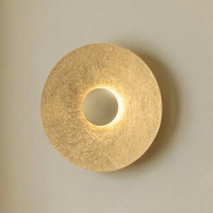 SIGMA Φωτιστικό τοίχου LED Sole S, Ø 44 cm, χρυσό χρώμα, χάλυβας, 3.000 K, Χρυσό / Ορείχαλκου, Σαλόνι / τραπεζαρία, Μέταλλο