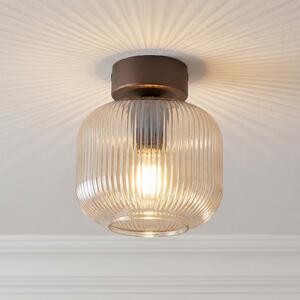 TK Lighting Φωτιστικό οροφής Salvia, καφέ/κονιάκ, γυαλί, Ø 15 cm, E14, ρυθμιζόμενος, Καφέ / Σκουριάς, Σαλόνι / τραπεζαρία, Γυαλί
