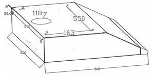 Απορροφητήρας Rosberg R51456AW, 460 m3/h, 190 W, 2 μοτέρ, 2 φίλτρα, Λευκό