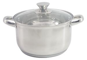 Κατσαρόλα με γυάλινο καπάκι Rosberg R51210L26, 26 cm, 7,5 l, Inox, Inox